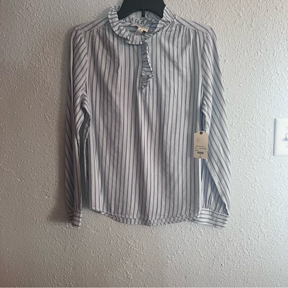ST. JOHN’s BAY Striped Long Sleeve Blouse